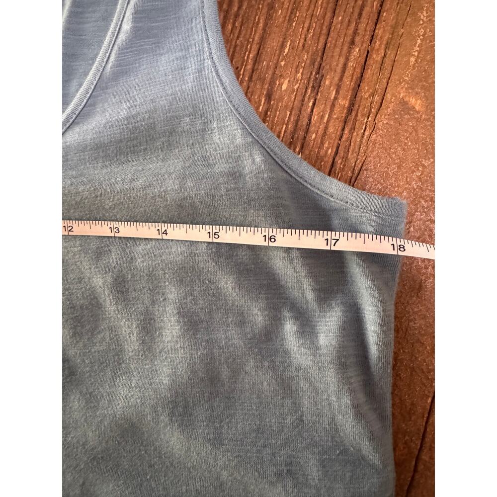 Sundance Dusty Blue Ruffle Tank - Size Small - Picture 8 of 8